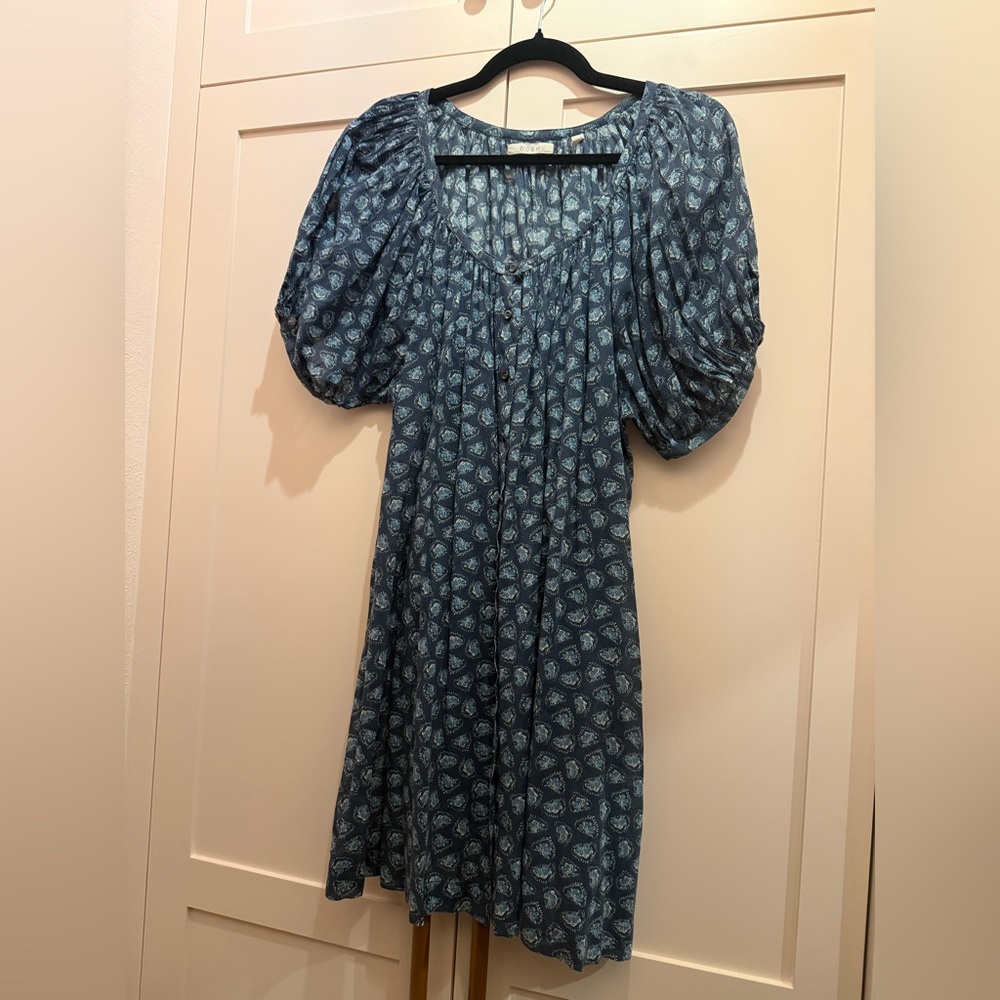 Doen Josette Dress in Blue Bedford Paisley